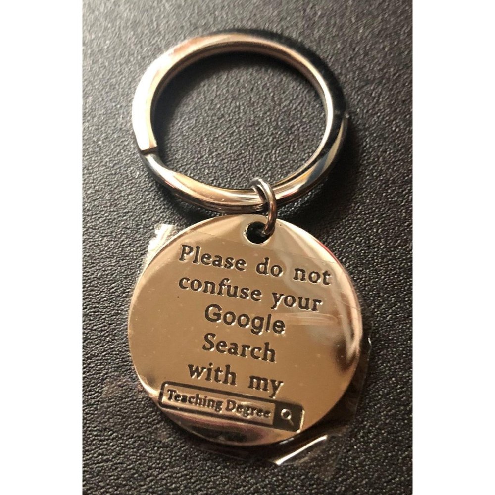 Silver Teacher Keychaine